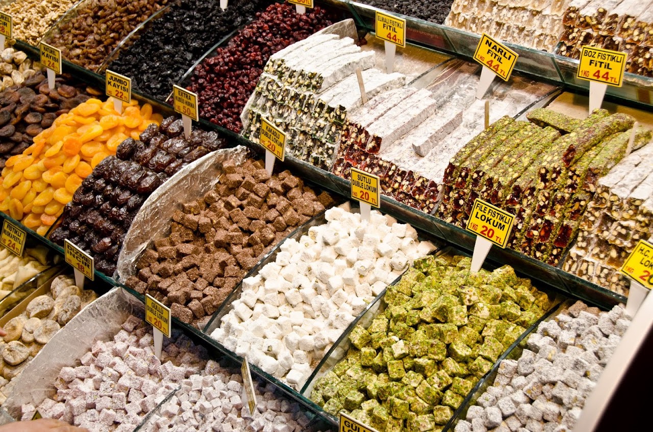 Nuts and fruit at the Spice Bazaar