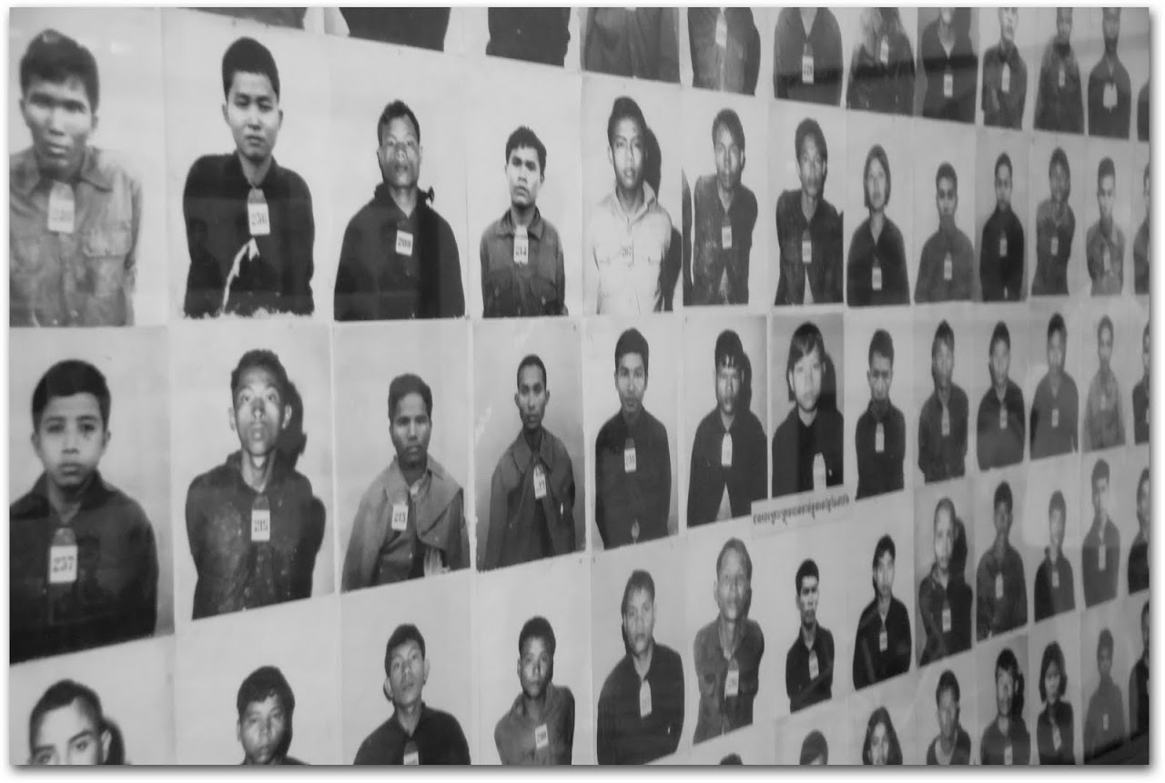 Photographs of prisoners killed at Tuol Sleng