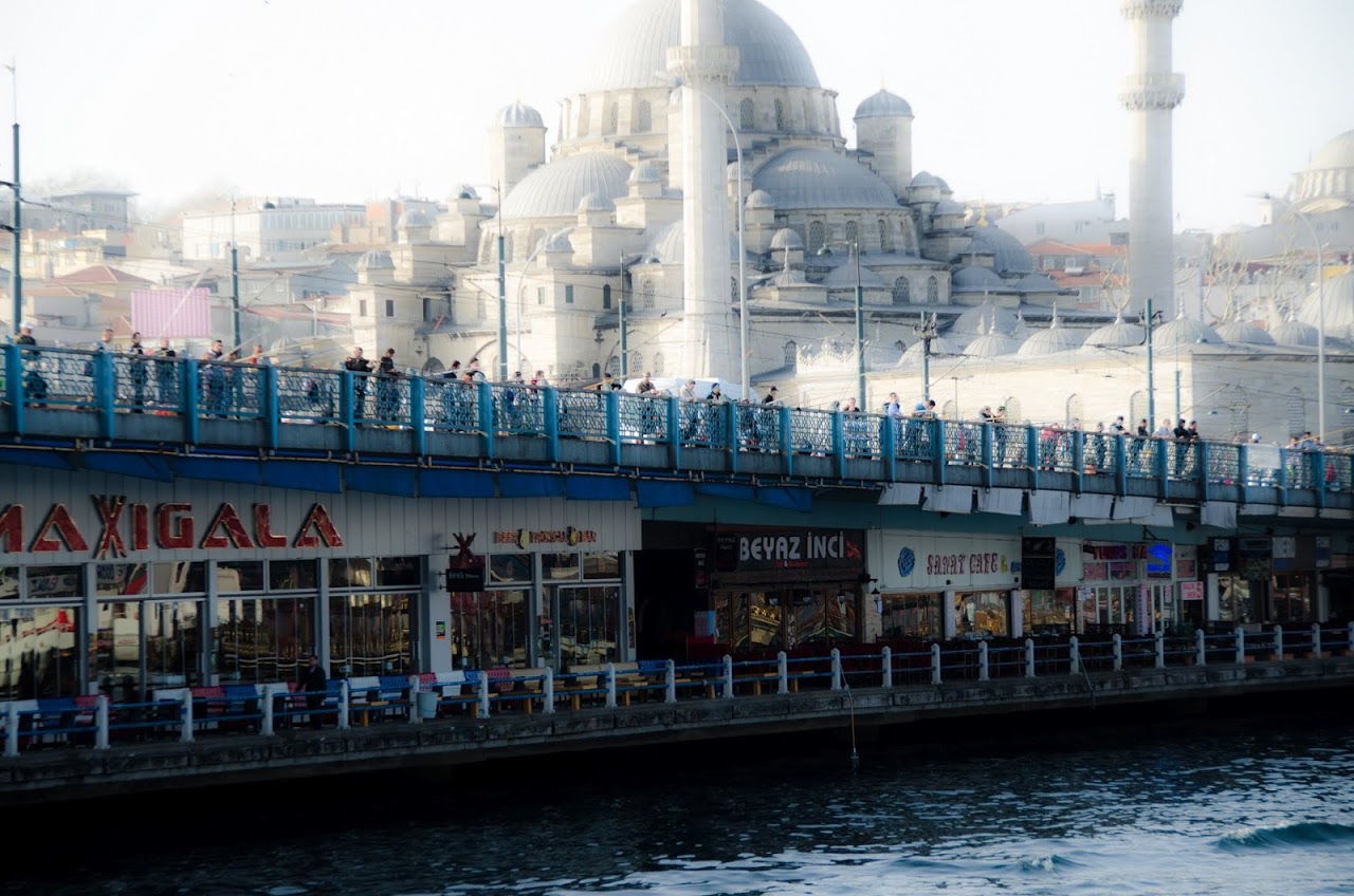Sulemaniye Mosque over ferryboat