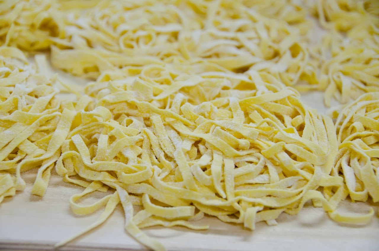 Handmade pasta noodles