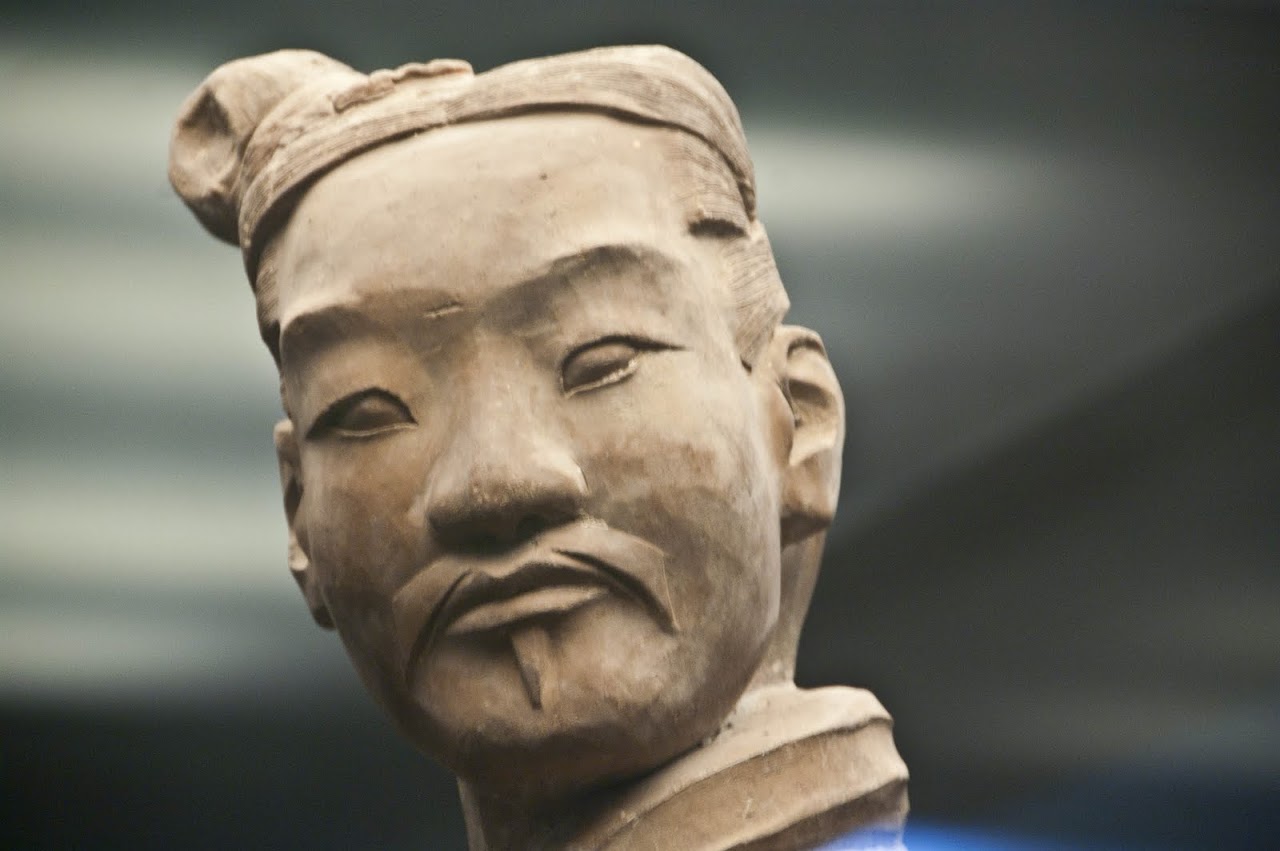 Terracotta soldier face