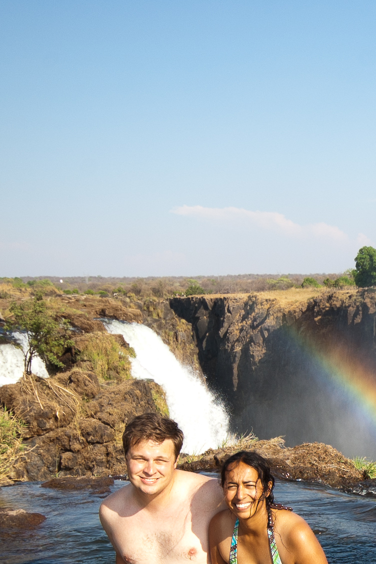 Sitting on top of Victoria Falls