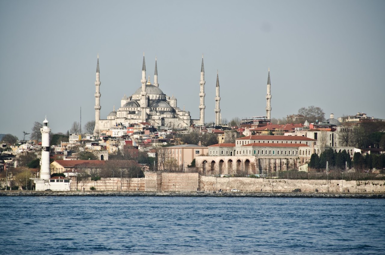 Views of the Blue Mosque from the river