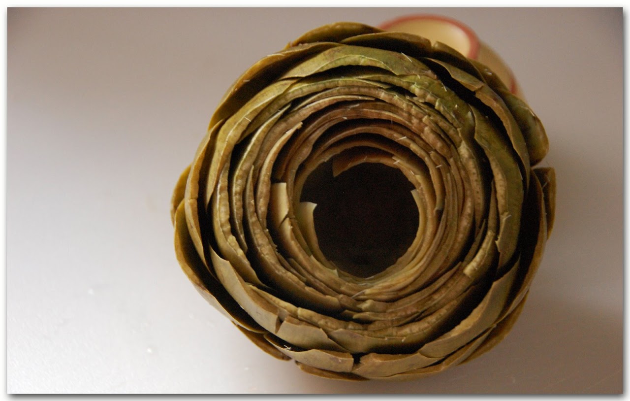 Hollowed artichoke