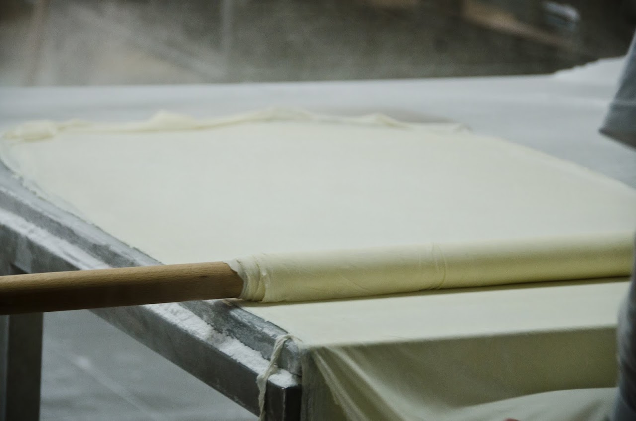 Baklava making dough